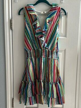 Colorful Striped Mini Dress